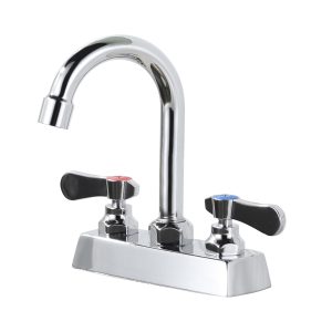 4 in. Centerset Double Handle High Arc Bathroom Faucet without Drain Kit in Chrome