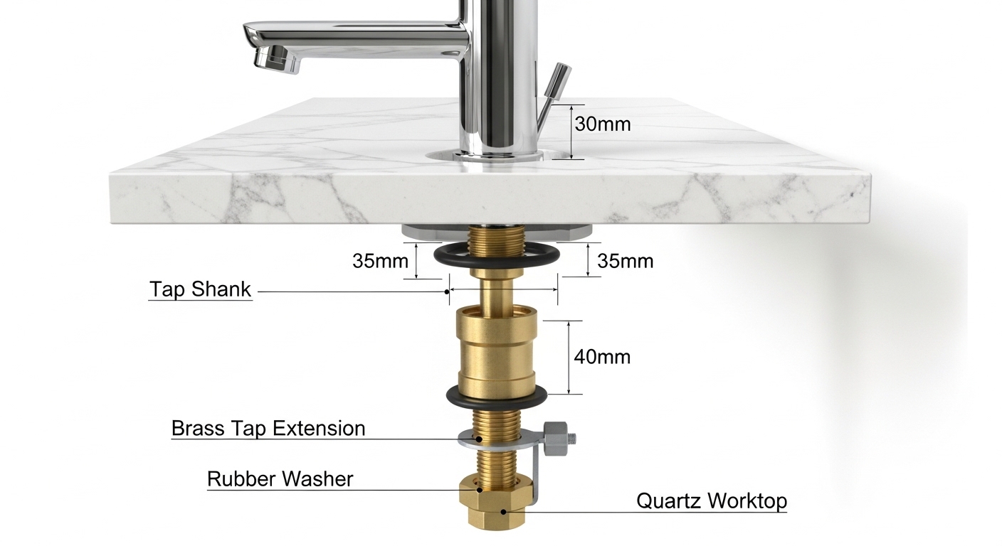 brass tap extension