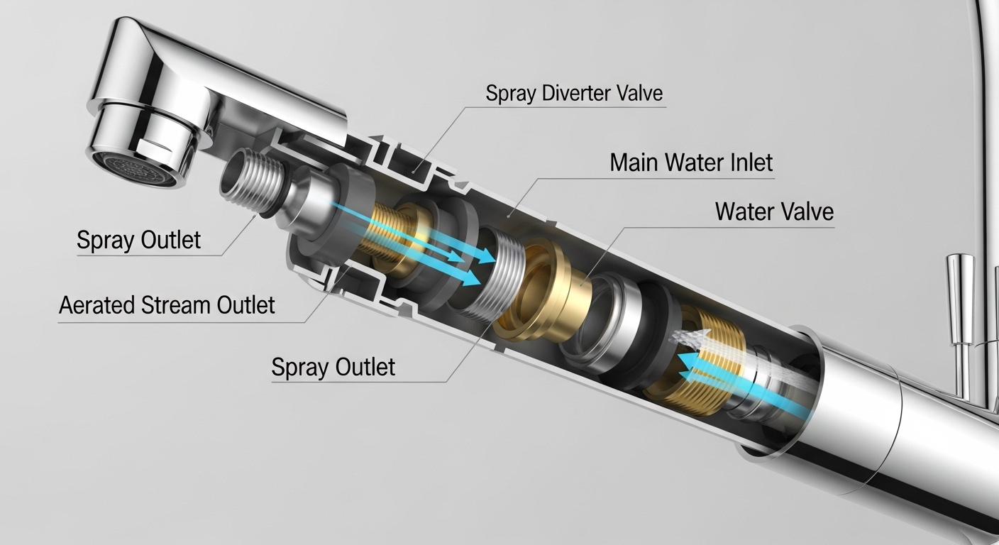 faucet spray diverter