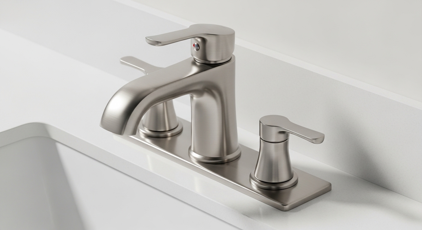 bathroom faucet deck plate