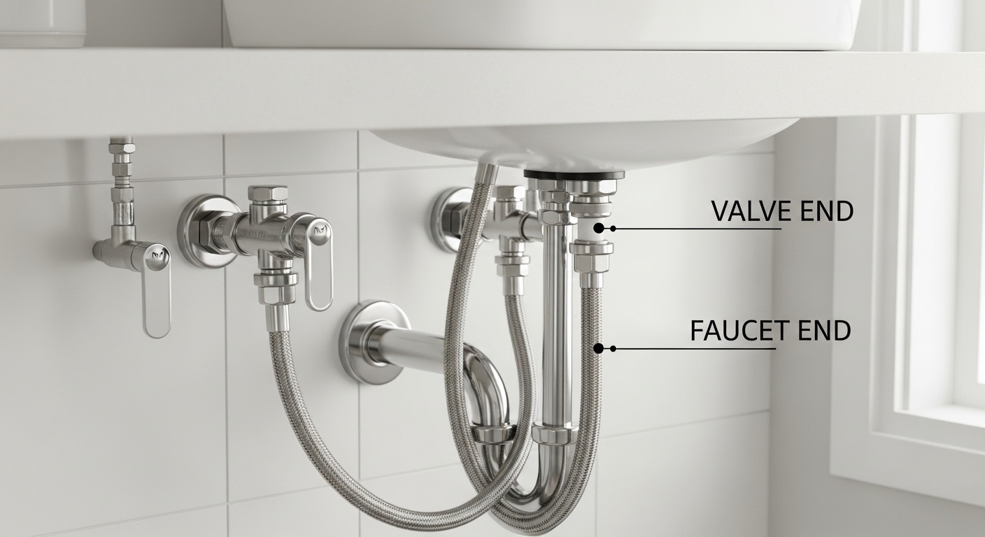 faucet supply line under sink