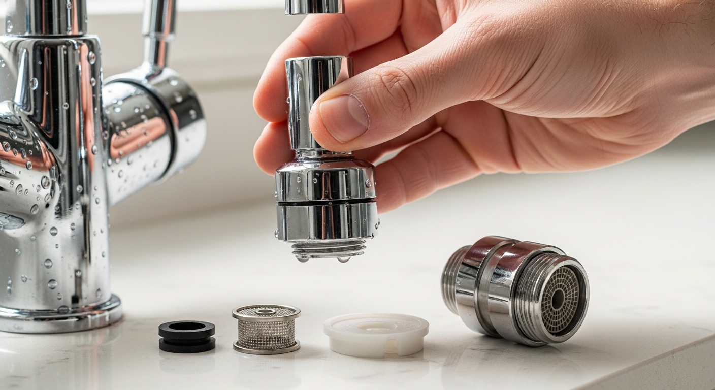 kitchen faucet flow restrictor removal