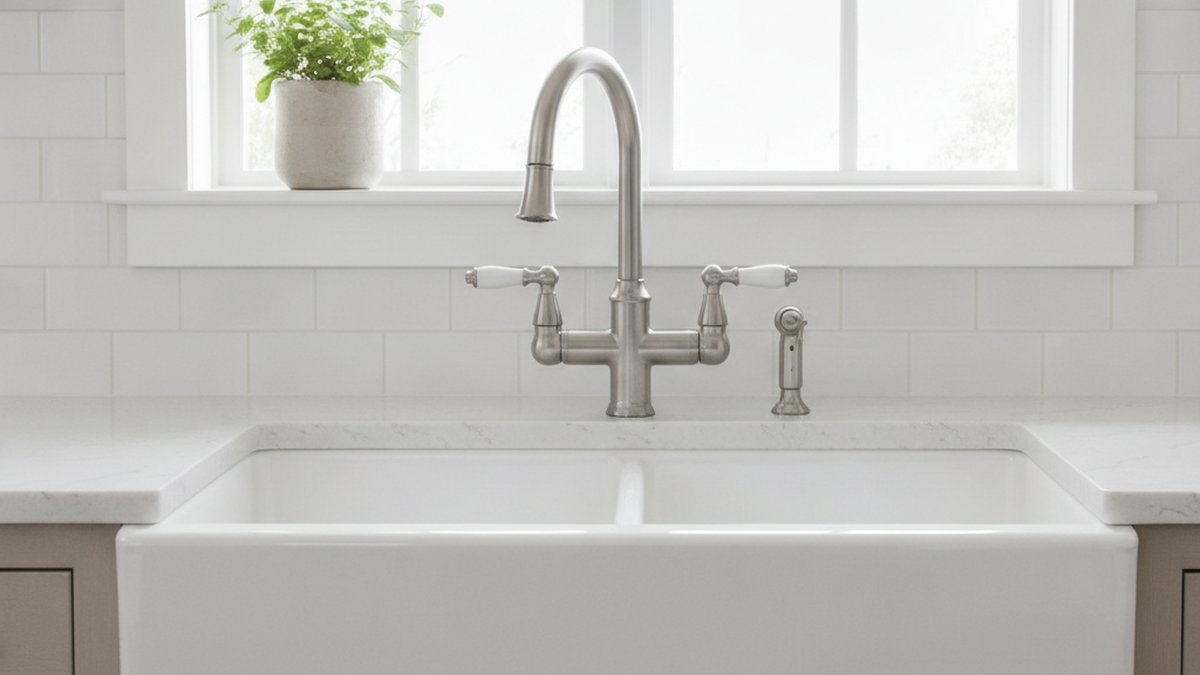 3 hole farmhouse kitchen faucet