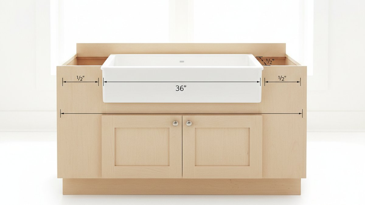 farmhouse kitchen sink size